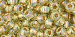 BULK 50g TOHO - Round 6/0 : Gold-Lined Rainbow Lt Jonquil TR-06-998