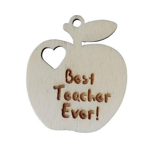 Engraving BeadsBalzar BEST TEACHER Wood Apples with engraving Best Teacher or Thank you