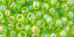 ETSY 50g TOHO Round 6/0 : Transparent-Rainbow Lime Green TR-06-164