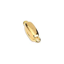 BeadsBalzar Beads & Crafts 18KT.GOLD PLATED (GQM8459-18K) (GQM8459-X) Alloy Magnetic clasp rectangular with 2 eyes 17x5mm (1 SET)