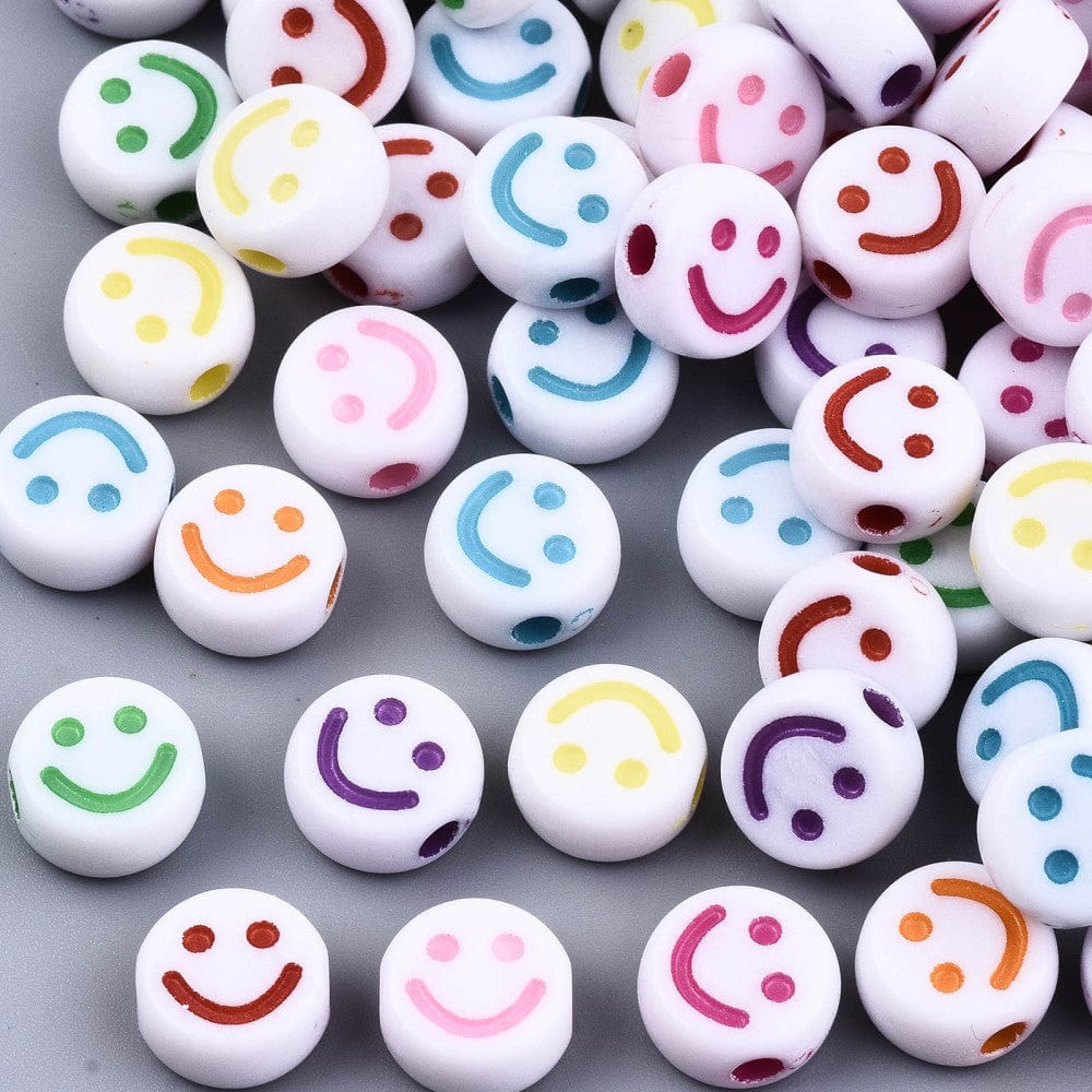 Flat acrylic beads online