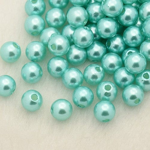 BeadsBalzar Beads & Crafts (AB8000-X) Imitation Pearl Acrylic Beads, Dyed, Round, 4mm (15 GMS)