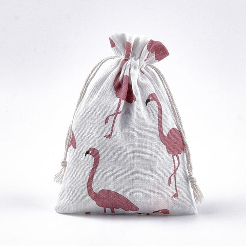 BeadsBalzar Beads & Crafts (BA7913-02K) Polyester Cotton Packing Pouches Drawstring Bags, 18x13cm  (5 PCS)