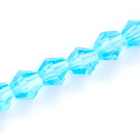 BeadsBalzar Beads & Crafts (BE3021) Imitation Austrian Crystal Bicone Faceted Glass Beads Strands, Light Sky Blue6x6mmabout 50pcs/strand,