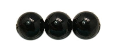 BeadsBalzar Beads & Crafts (BG6743A) Gemstone Beads Strands, Natural Black Stone, Painted, Black Size: about 6mm in diameter