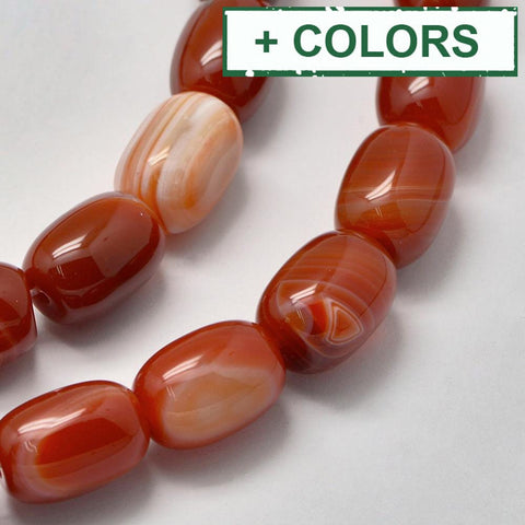 BeadsBalzar Beads & Crafts (BG7836-X) Natural Beads Strands, Barrel, 17~18mm