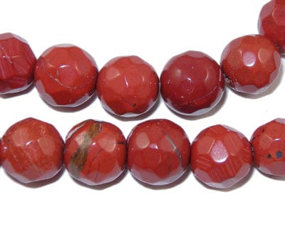 BeadsBalzar Beads & Crafts (BG7843A) Gemstone Strands, Faceted Round, Red Jasper Bead: 4mm