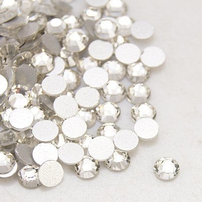 BeadsBalzar Beads & Crafts CRYSTAL (FB-SS16-001) (FB-SS16-X) Glass Flat Back Rhinestone, Grade A, Back Plated, 3.8~4mm (5 GMS)