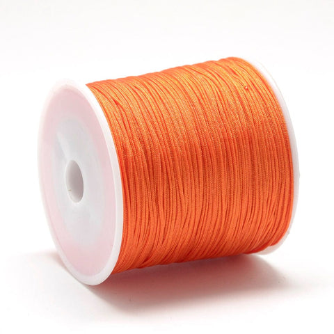 BeadsBalzar Beads & Crafts DARK ORANGE (NC7999-172) (NC7999-X) Nylon Thread, 0.8mm (100mtrs)