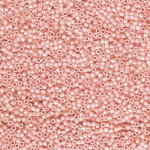 BeadsBalzar Beads & Crafts (DB1523) MIYUKI DELICA 11/0 MATTED OPQ LT.SALMON AB (5 GMS)