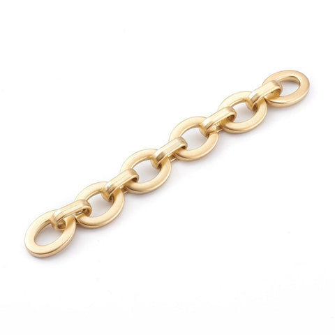 BeadsBalzar Beads & Crafts GOLD (CA7851-01) (CA7851-X) Opaque Spray Painted Acrylic Linking Cable Chains (1 MTR)