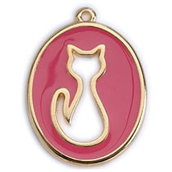 BeadsBalzar Beads & Crafts (GQC6817A) Pendant oval Cat 33MM (1 PC)