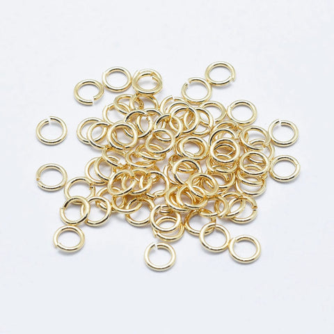 BeadsBalzar Beads & Crafts (GQJ7939-X) Brass Open Jump Rings, Long-Lasting Plated, (30 PCS)