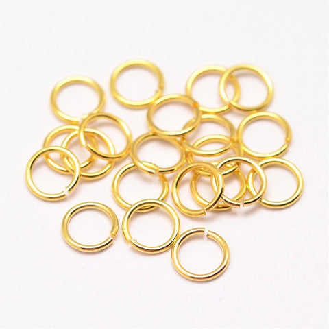 BeadsBalzar Beads & Crafts (GQJ7940-4) Brass Jump Rings, Open Jump Rings, 18kt Gold Plated 4mm (30 PCS)