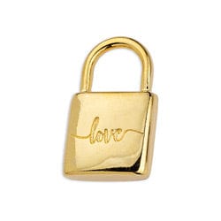 BeadsBalzar Beads & Crafts (GQP6799A) 14 x 23.8 Padlock motif -Love- pendant (1 PC)