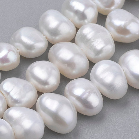 BeadsBalzar Beads & Crafts (PE7741-29) Natural Cultured Freshwater Pearls Oval,about 5~6mm