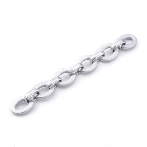 BeadsBalzar Beads & Crafts SILVER (CA7851-02) (CA7851-X) Opaque Spray Painted Acrylic Linking Cable Chains (1 MTR)