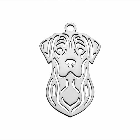 BeadsBalzar Beads & Crafts (SP5575) 304 Stainless Steel Pendants, Dog, Stainless Steel 24MM (2 PCS)