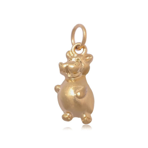 BeadsBalzar Beads & Crafts (SP5872) 316 Stainless Steel Pendants, Hippo, Golden Size: about 25mm long (2 PCS)