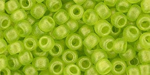 BeadsBalzar Beads & Crafts (TR-06-Y620) TOHO - Round 6/0 : HYBRID Sueded Gold Transparent Lime Green (25 GMS)